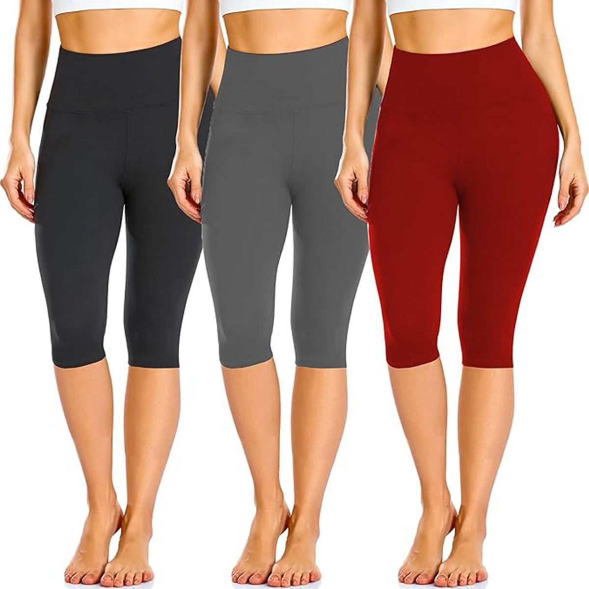 OLENNZ 2 Pack Plus Size Leggings for Women-Stretchy X-Large-4X Tummy Control High Waist Spandex Workout Black Yoga Pants