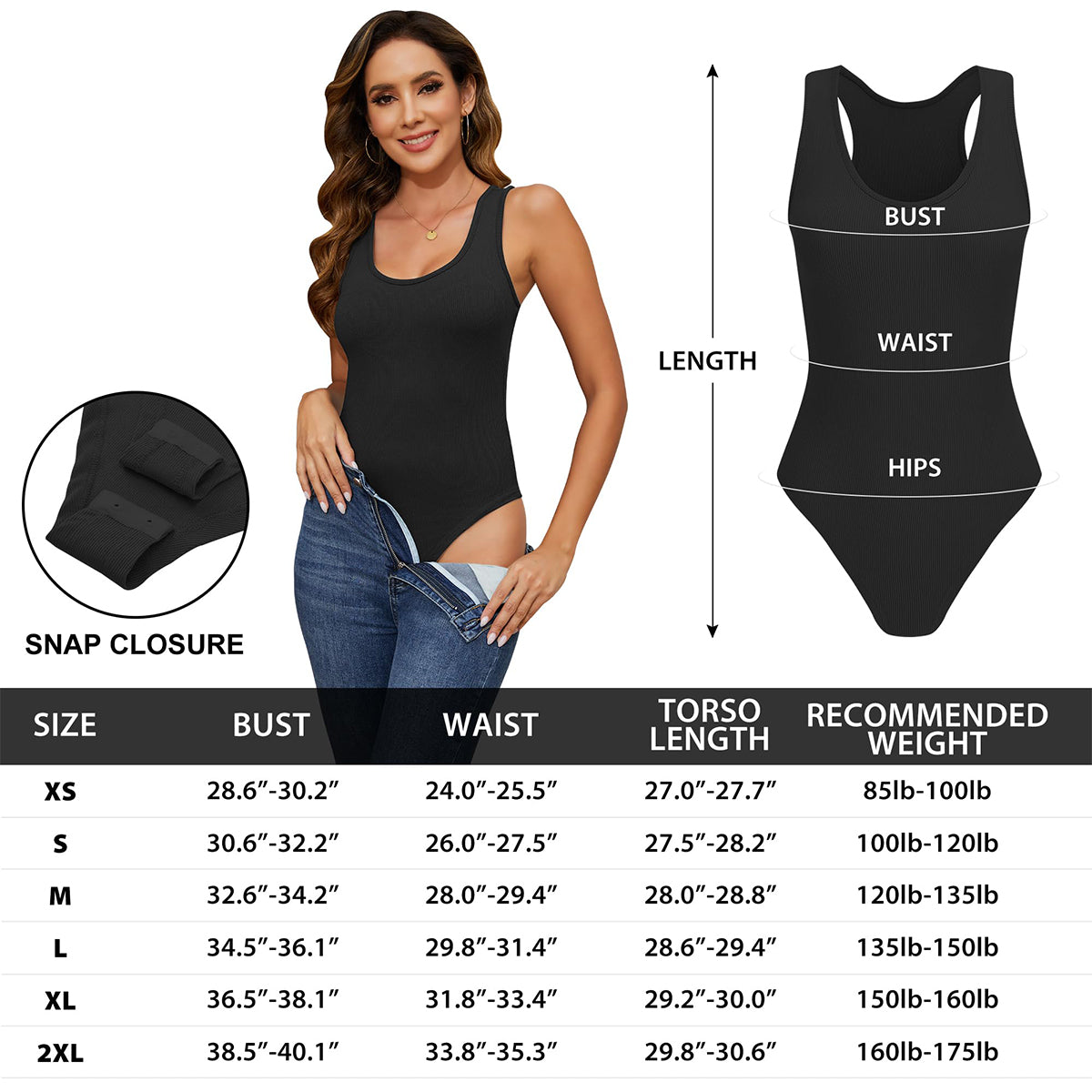 OLENNZ 5 Pack Bodysuit for Women Ribbed Sleeveless Scoop Neck Tank Top Racerback Womens Bodysuit