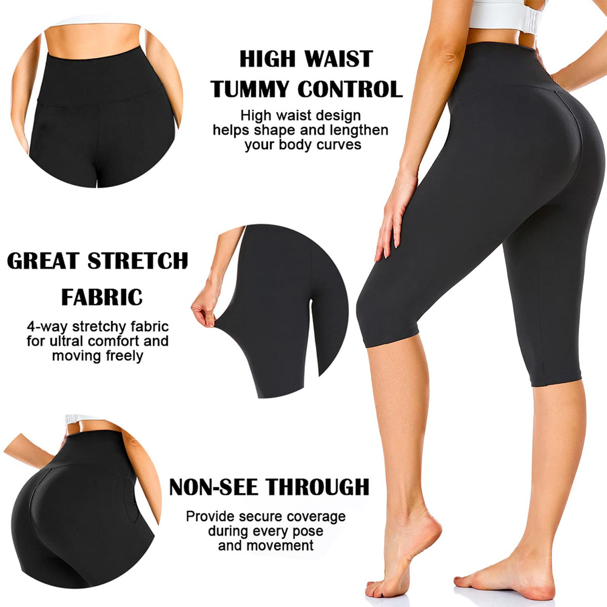 OLENNZ 2 Pack Plus Size Leggings for Women-Stretchy X-Large-4X Tummy Control High Waist Spandex Workout Black Yoga Pants