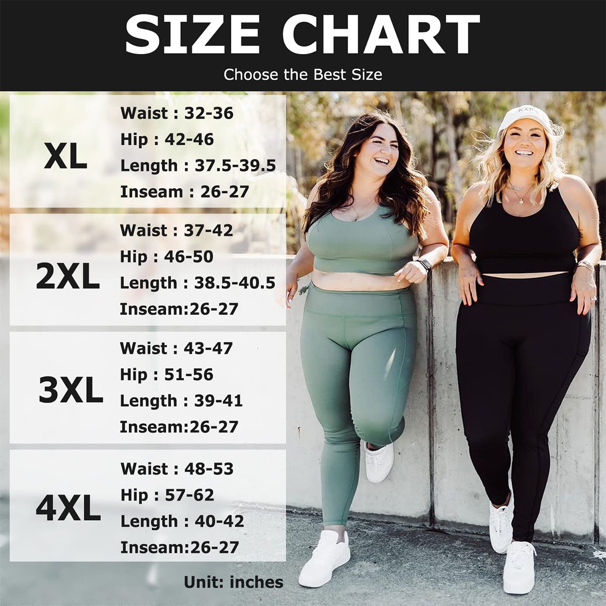 OLENNZ 3 Pack Plus Size Leggings for Women with Pockets-Stretchy X-4XL Tummy Control High Waist Womens Leggings Workout Yoga Pants